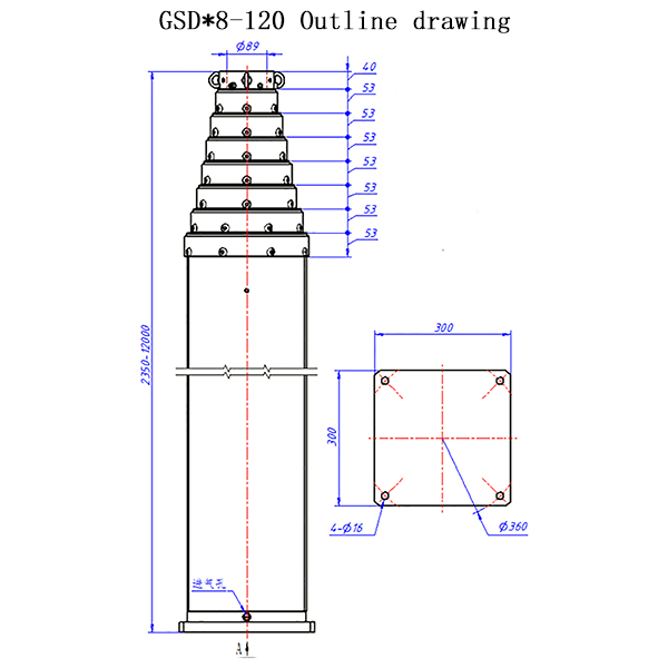 GSD-8-120 Pneumatic Mast