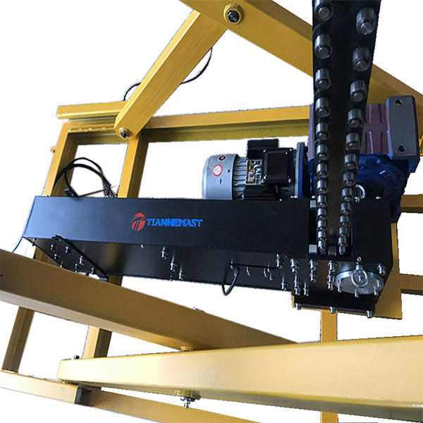 Shear type rigid chain lifting platform